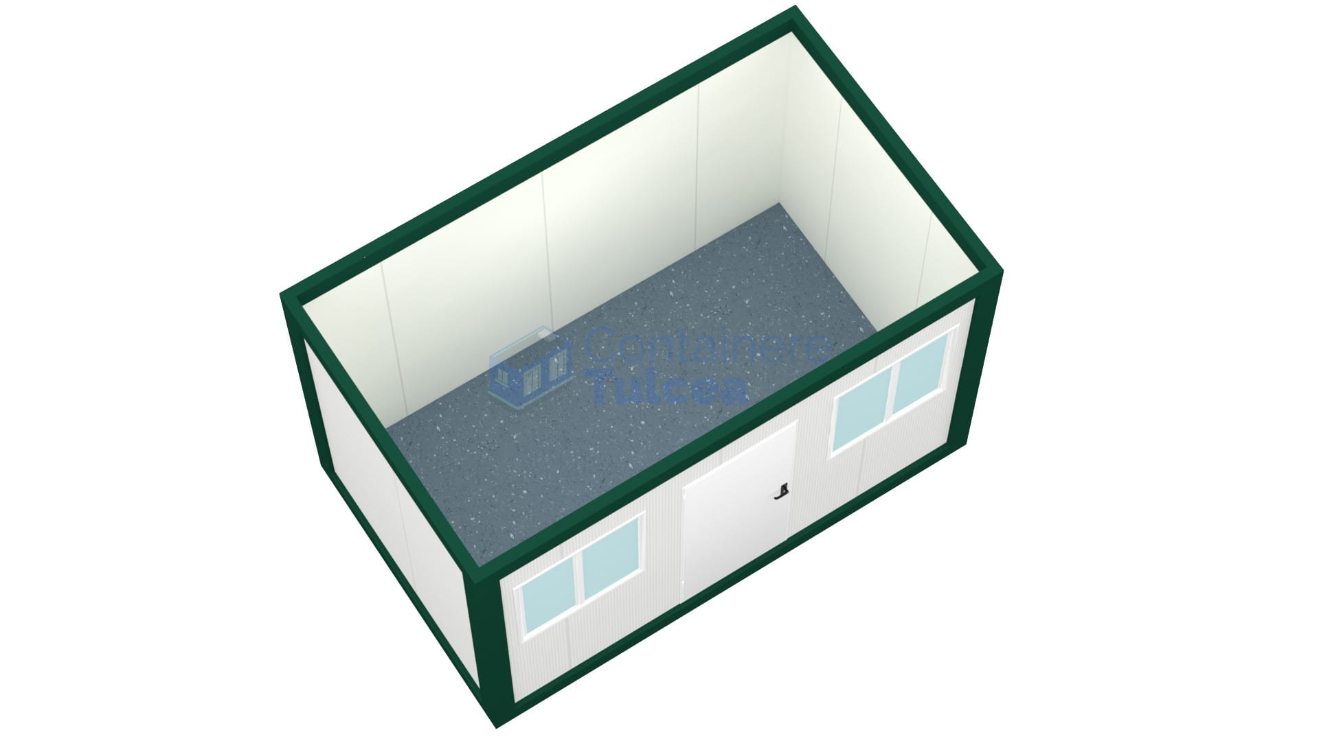 container birou tulcea 4metri 2geamuri verde2