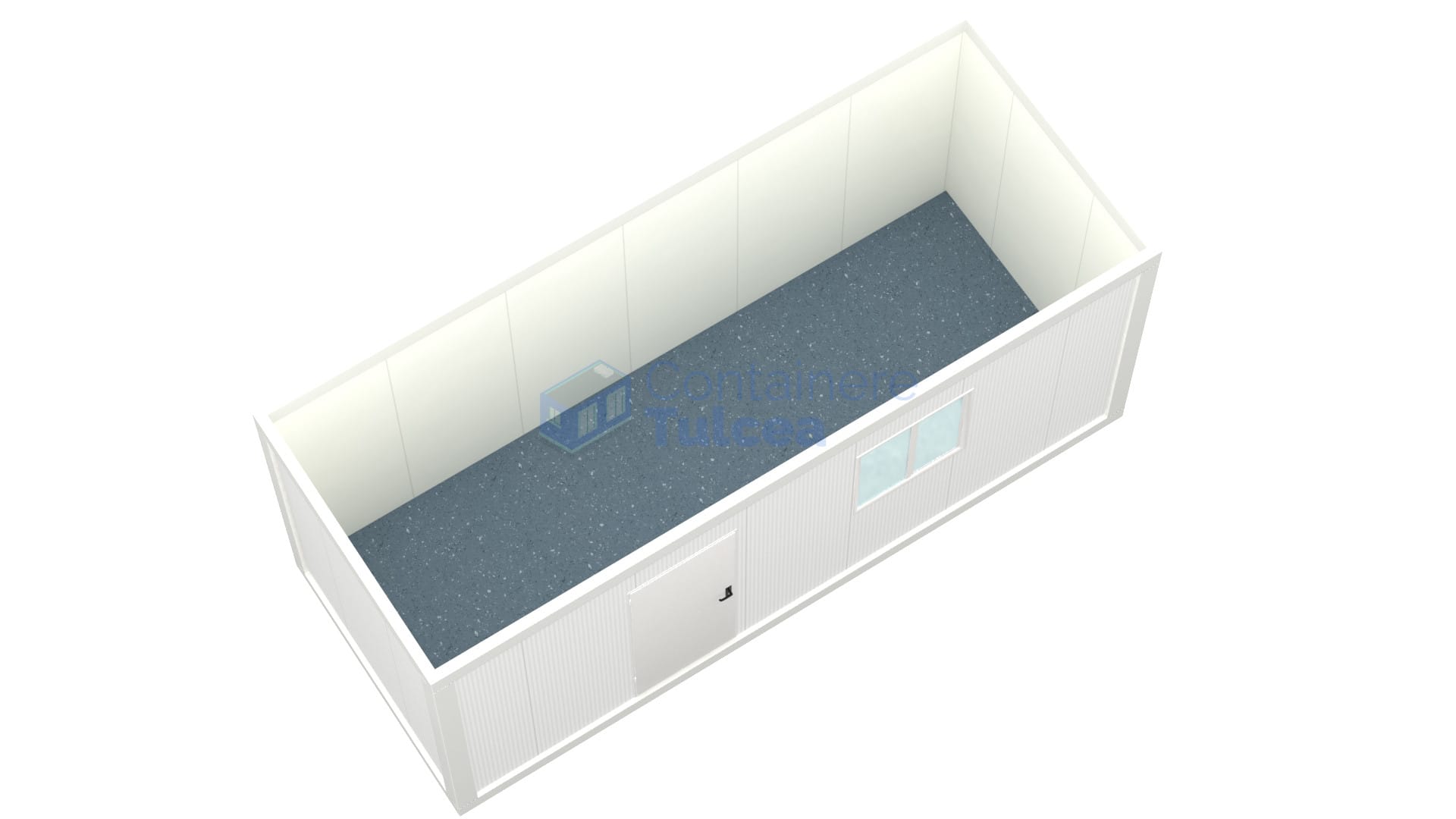 container birou tulcea 6metri 1geam alb2