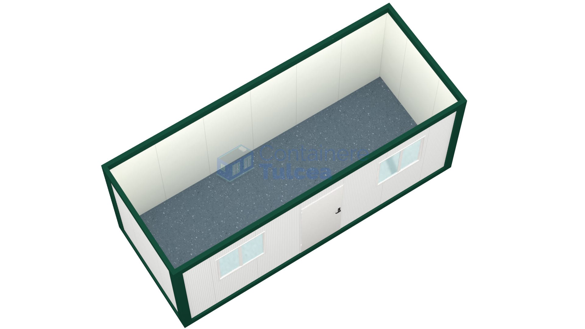 container birou tulcea 6metri 2geamuri verde2