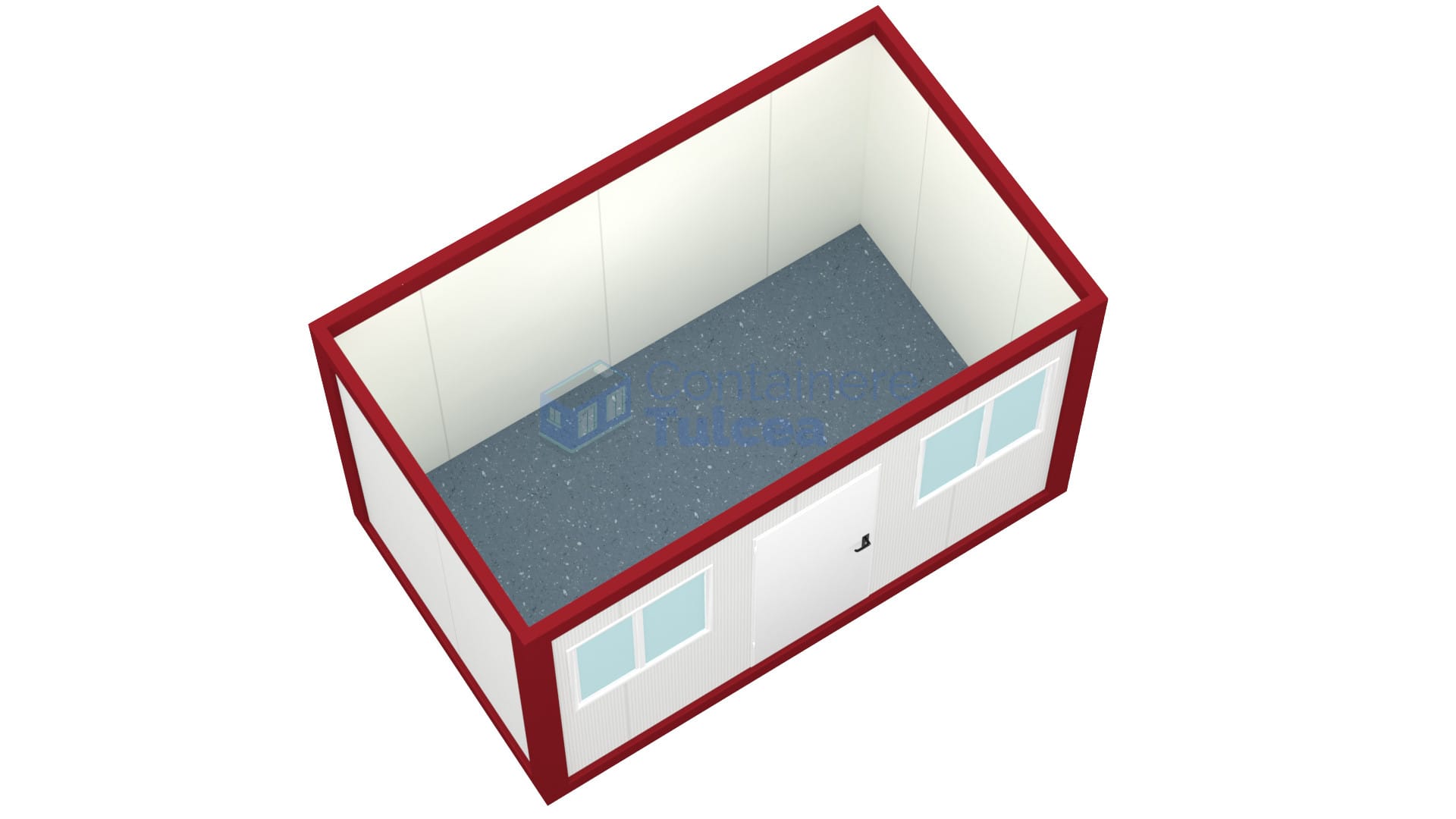 container santier tulcea 4metri 2geamuri rosu2