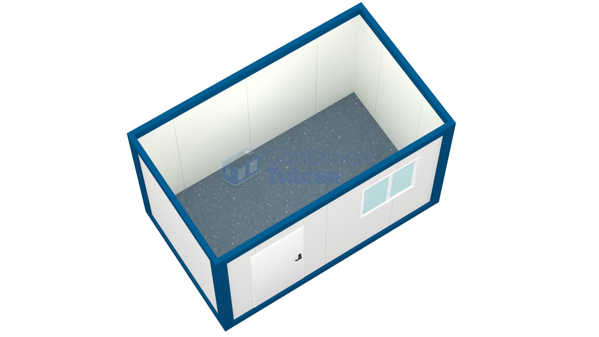 container santier tulcea 4metri 1geam albastru1