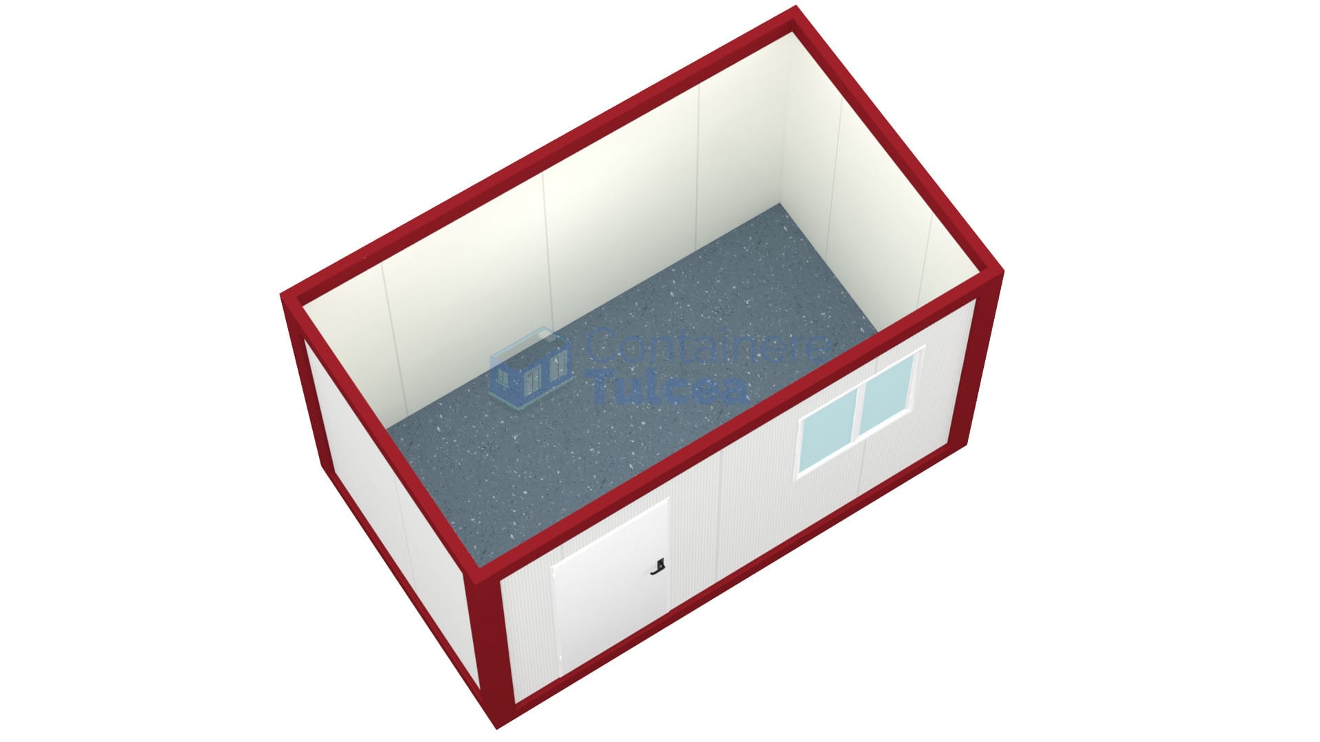 container santier tulcea 4metri 1geam rosu1